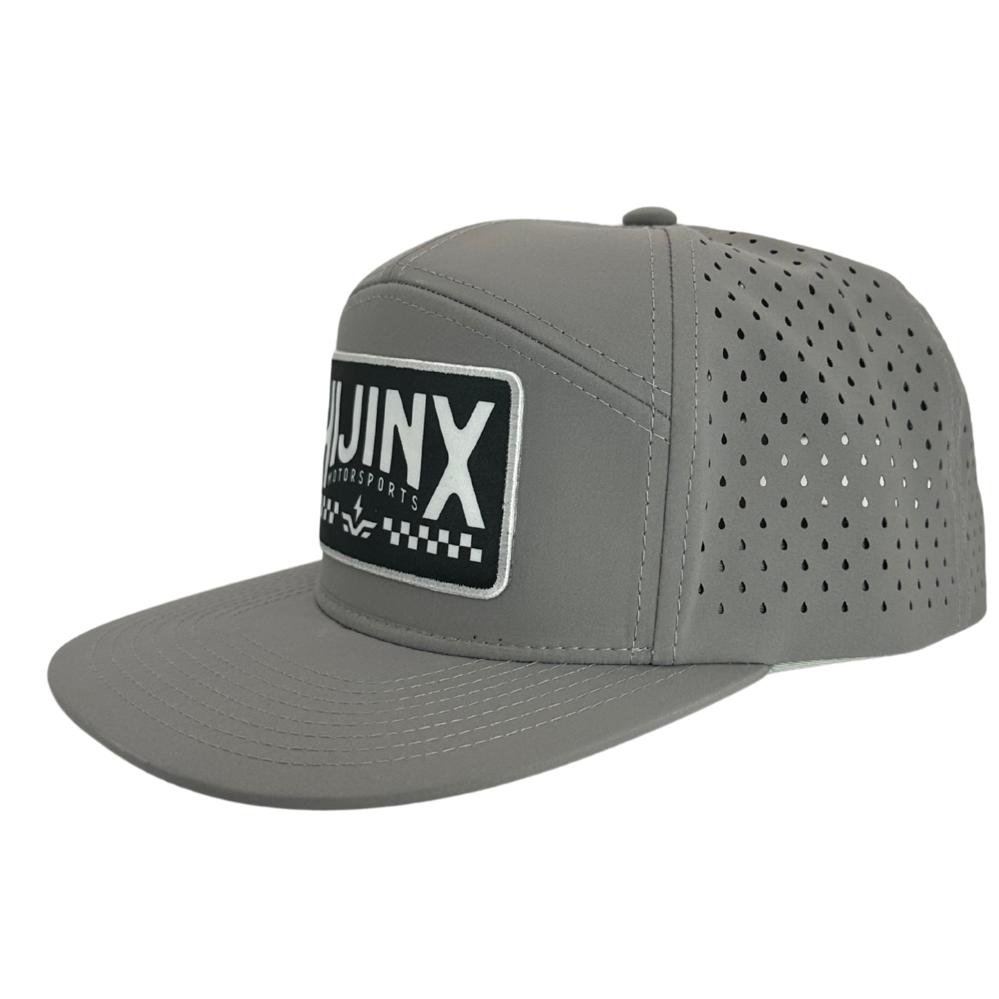 Hijinx Motorsports K707 Snapback – Light Grey Perforated