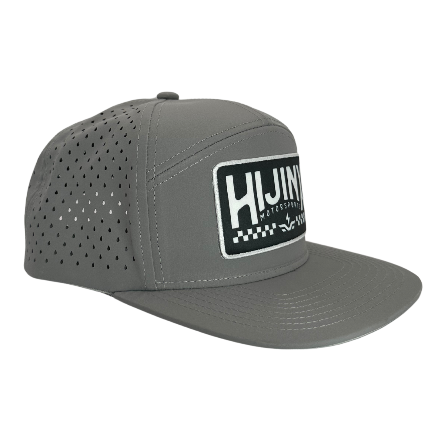 Hijinx Motorsports K707 Snapback – Light Grey Perforated